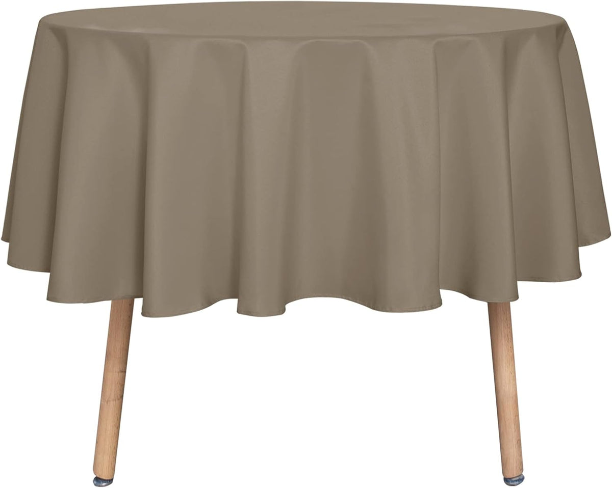 sancua Round Tablecloth - 48 Inch - Water Resistant Spill Proof Washable Polyester Table Cloth