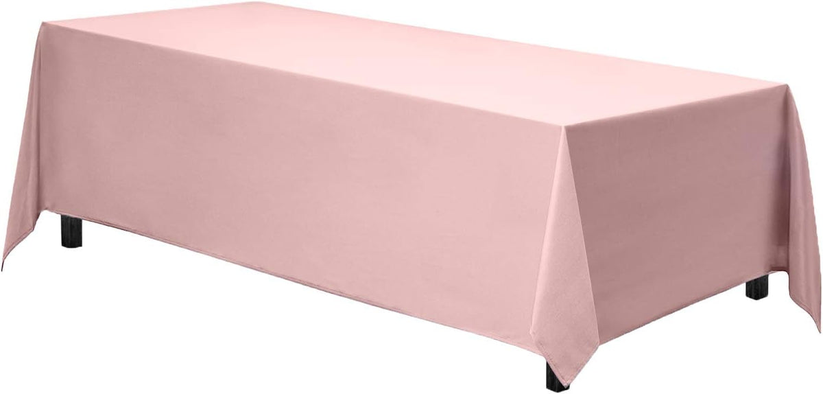 Gee Di Moda Rectangle Tablecloth - 90 x 132 Inch - Pink Rectangular Table Cloth for 6 Foot Table in