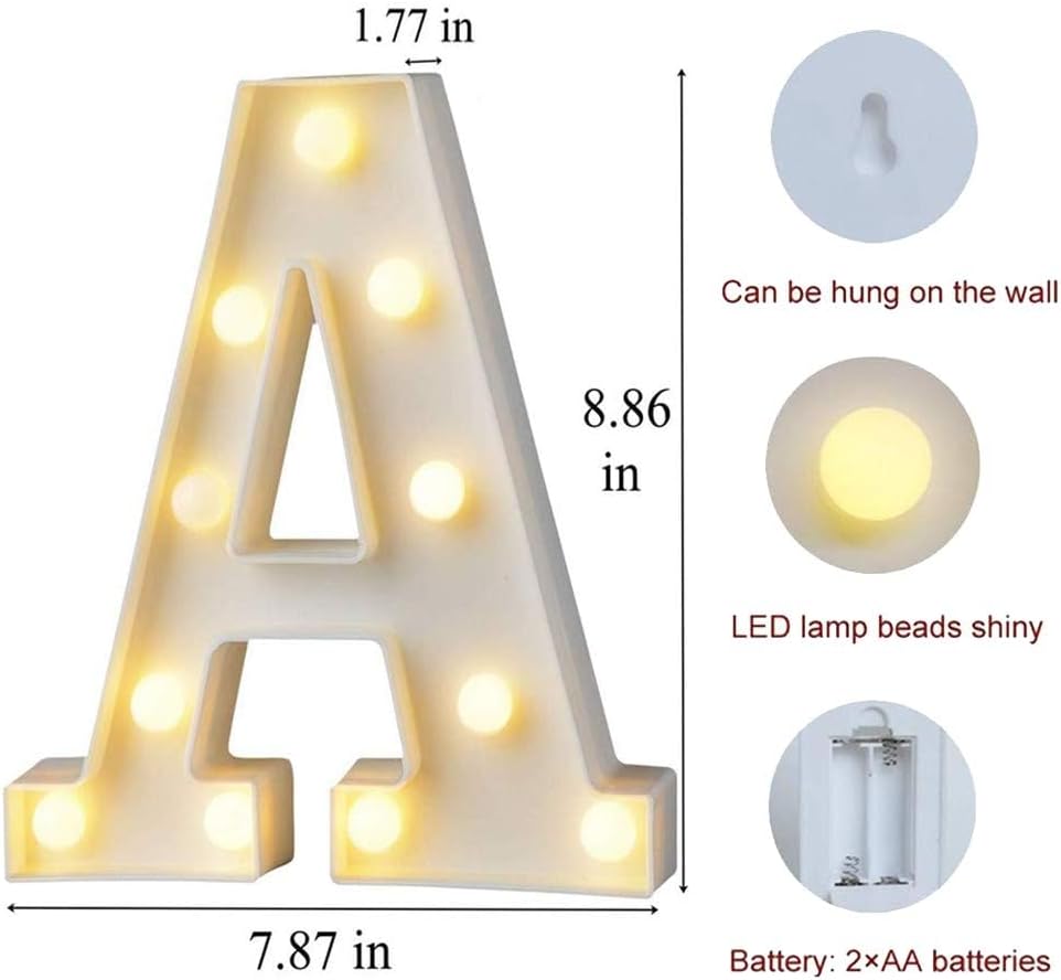 MUMUXI Marquee Light Up Letters Battery Powered LED Alphabet Lights for Party Wedding Birthday