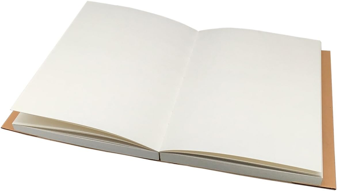 Kraft Cover Drawing Notebook & Sketchbook ??Set of 2 Blank Plain Sketch Books ??125g Thick Paper