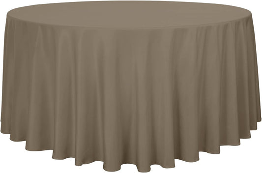 sancua Round Tablecloth - 120 Inch - Water Resistant Spill Proof Washable Polyester Table Cloth
