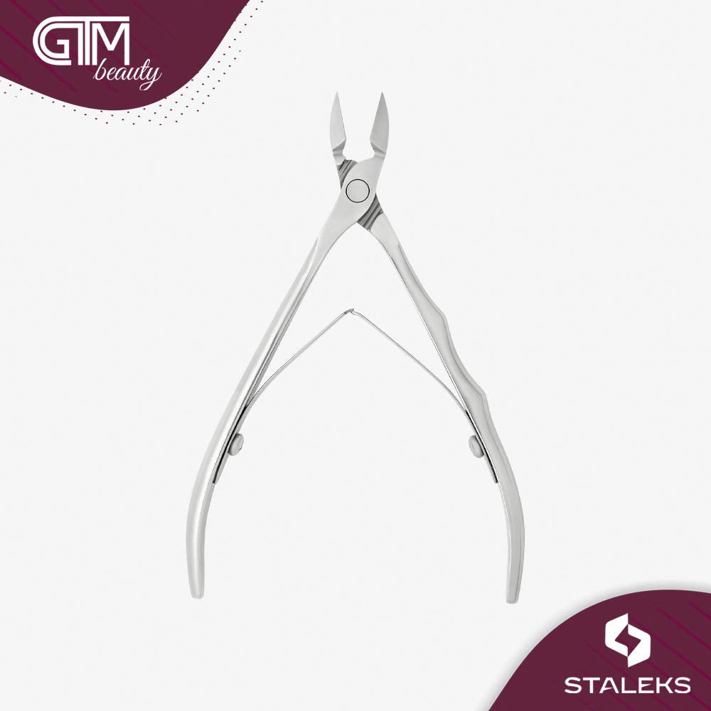 Staleks EXPERT 11 Cuticle Nippers 11 mm – Elongated Ergonomic Handles – Straight Blades with