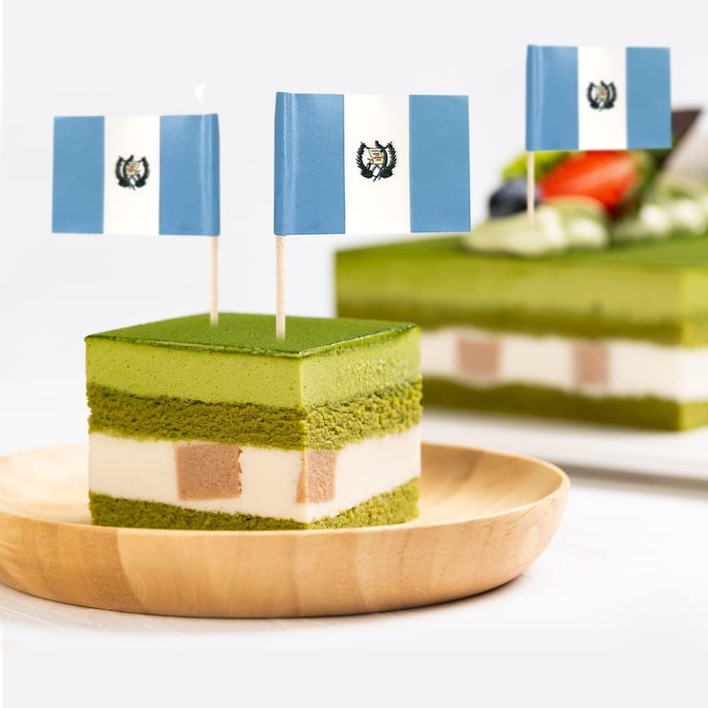 Guatemala Flag Guatemalan Flag, Small Mini Guatemala Toothpick Flags for Food, Cupcakes, Cocktails