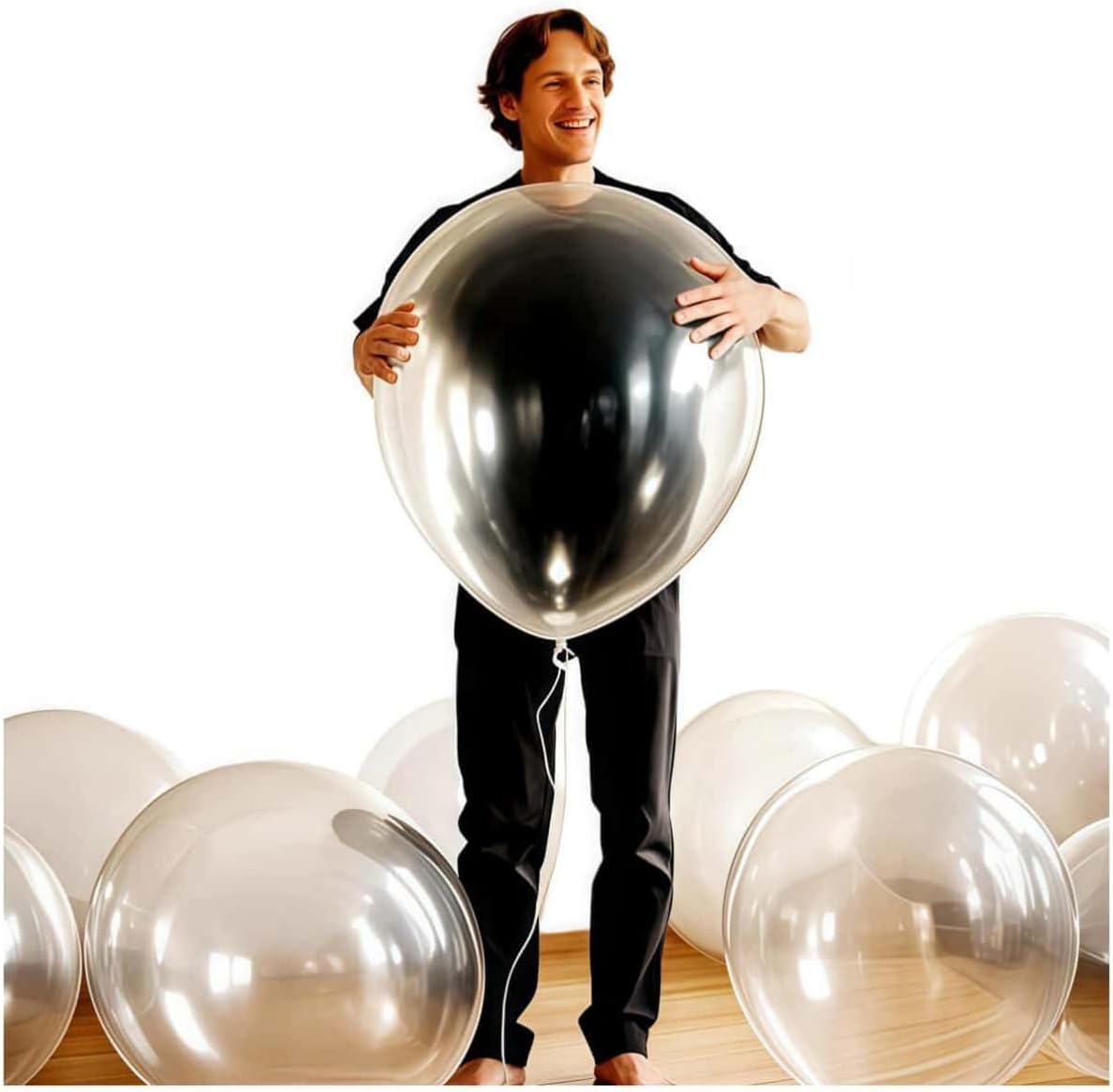 50 Pack Clear Balloons 24 Inch Clear Latex Balloon - Stunning and Versatile Decorations for Any