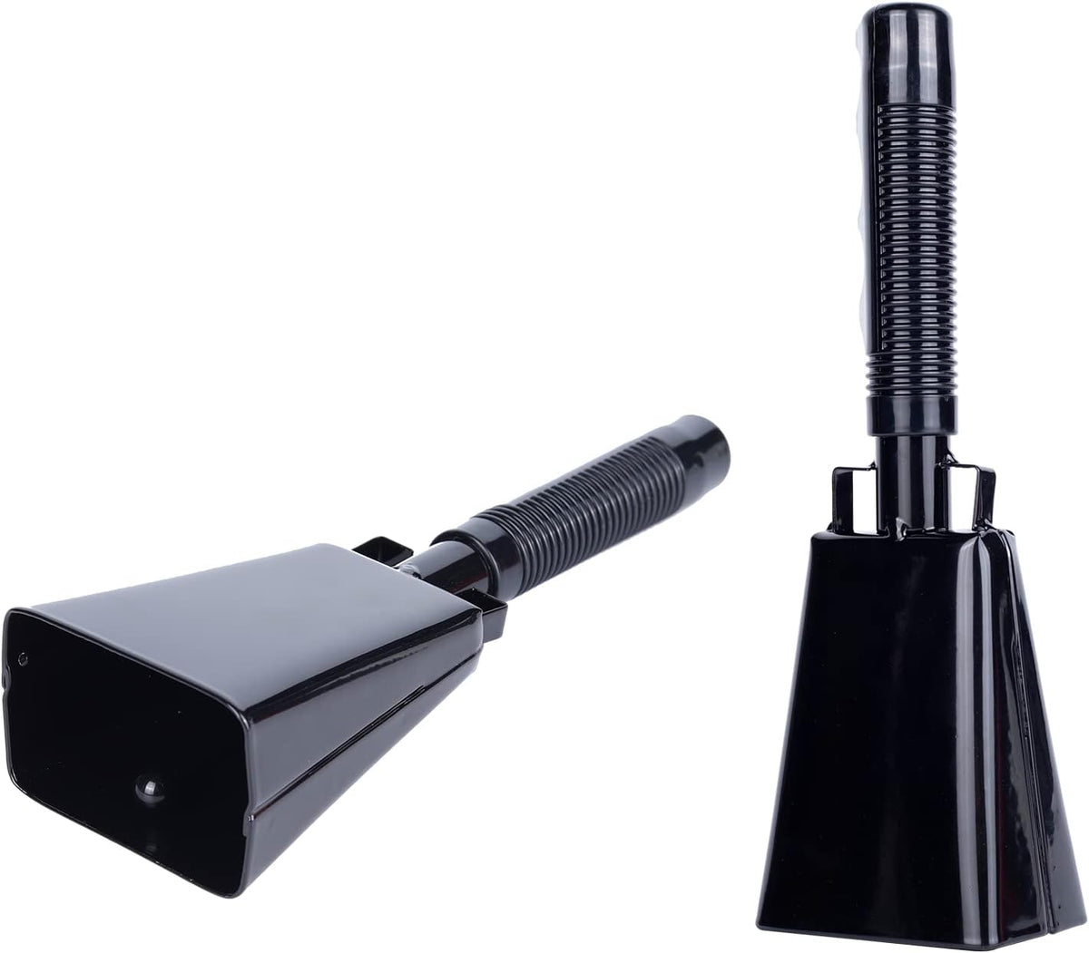 Steel Cowbell with Handle 8 Inch Cow Bells Noise Makers, 2 Pack Large Cowbells for Sporting Events