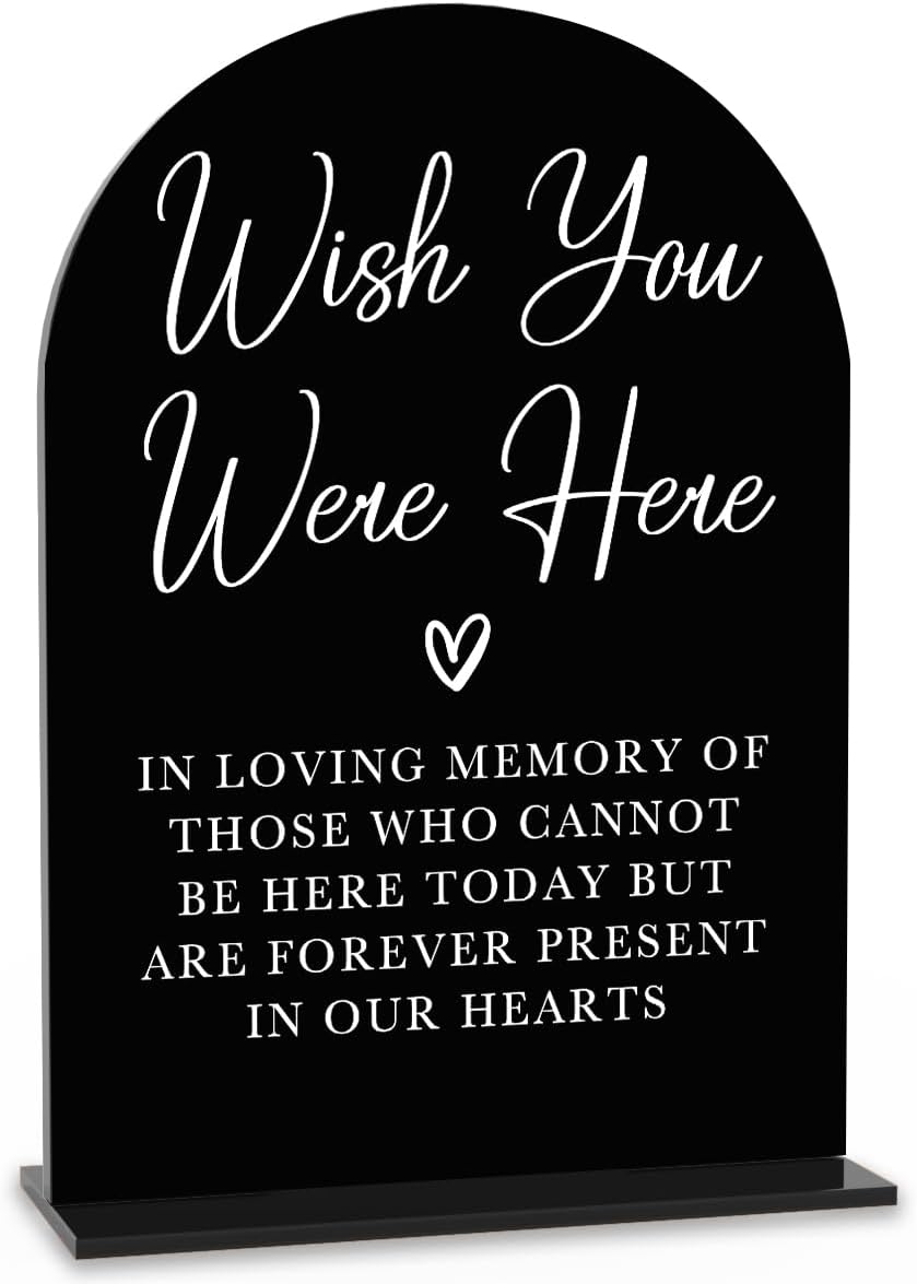 Acrylic Wedding Sign Wedding Signs for Ceremony Wish You Were Here Sign for Wedding Modern