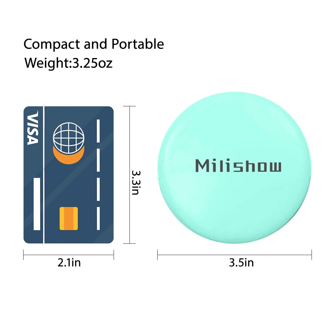 Compact Mirror with LED Light,1x/10x Magnifying Rechargeable Mirror,3.5in, Dimmable Travel Mirror