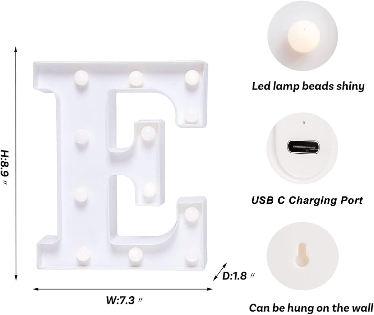 Foaky Rechargeable LED Letter Lights Sign Marquee Light Up Letters Sign for Night Light