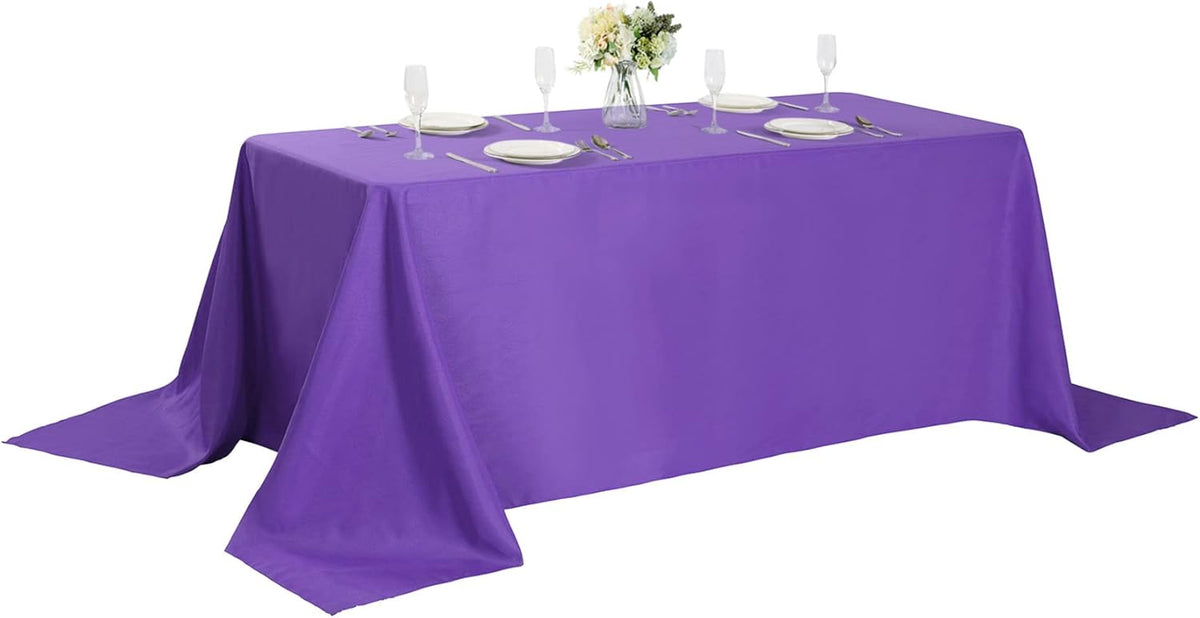 Rectangle Tablecloth 90x132 inch Washable Polyester Fabric Table Cloth for Wedding Party Dining