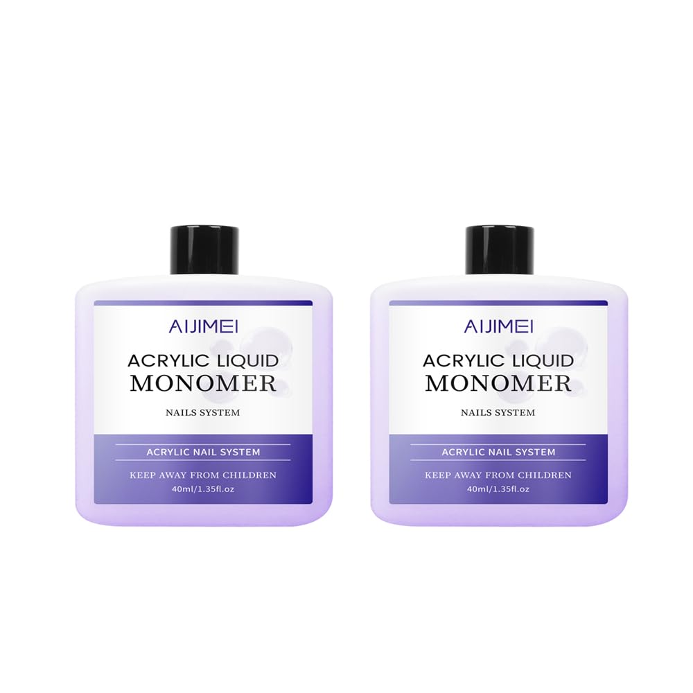 AIJIMEI Acrylic Liquid Monomer for Long Lasting 40ml Acrylic Liquid Professional Nail Art Supplies