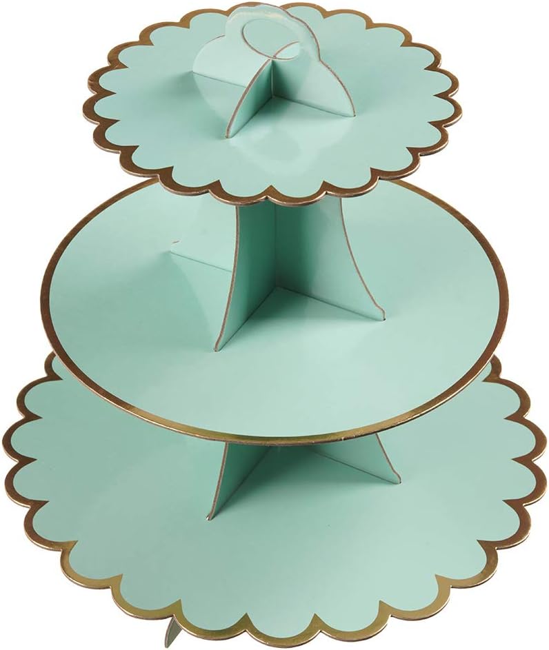 3-Tier Cupcake Stand, Lace Trim Cake Stand holder, Tiered DIY Cupcake Stand Tower for Dessert Table