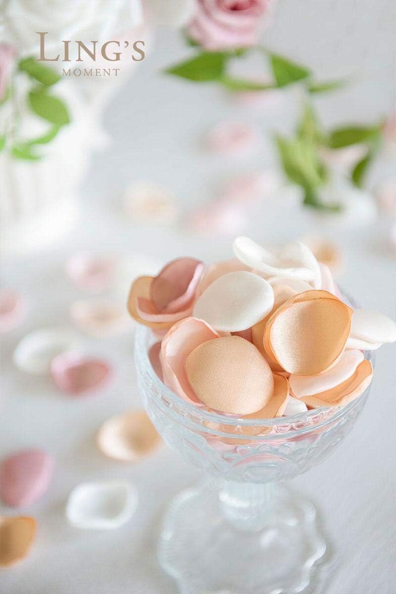 Ling's Moment Rose Petals, Silk Flower Petals for Wedding/Aisle/Flower Girl Baskets/Table
