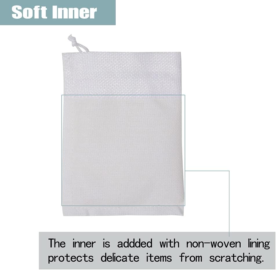 20Pcs Burlap Bags with Drawstring, 3.9 x 5.5 inch White Small Linen Gift Bags Jewelry Pouches Sacks