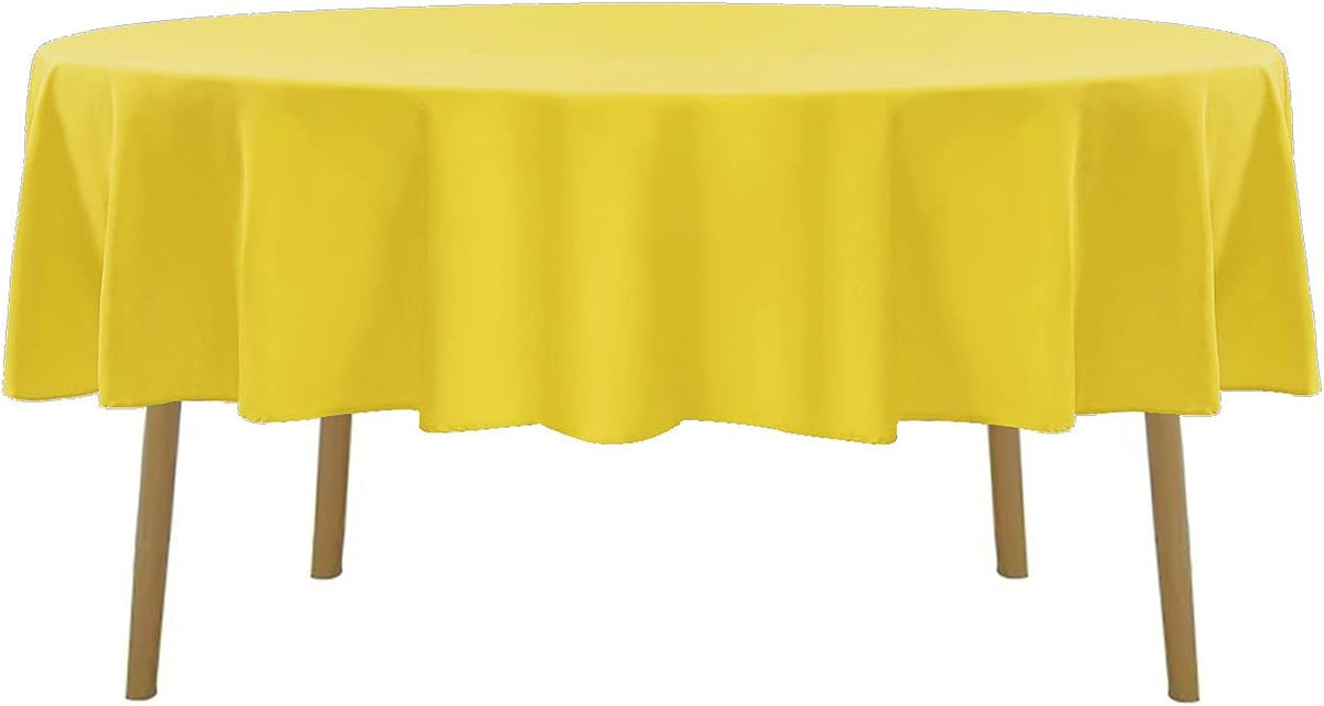 90 inch Round Tablecloth Washable Polyester Table Cloth Decorative Table Cover for Wedding Party