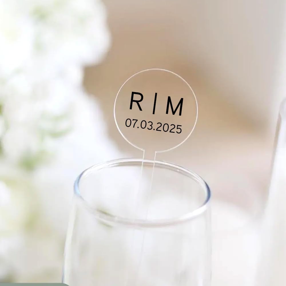 Personalized Wedding Drink Stirrers, Custom Anniversary Stir Swizzle Sticks, Cocktail Bar Last Name