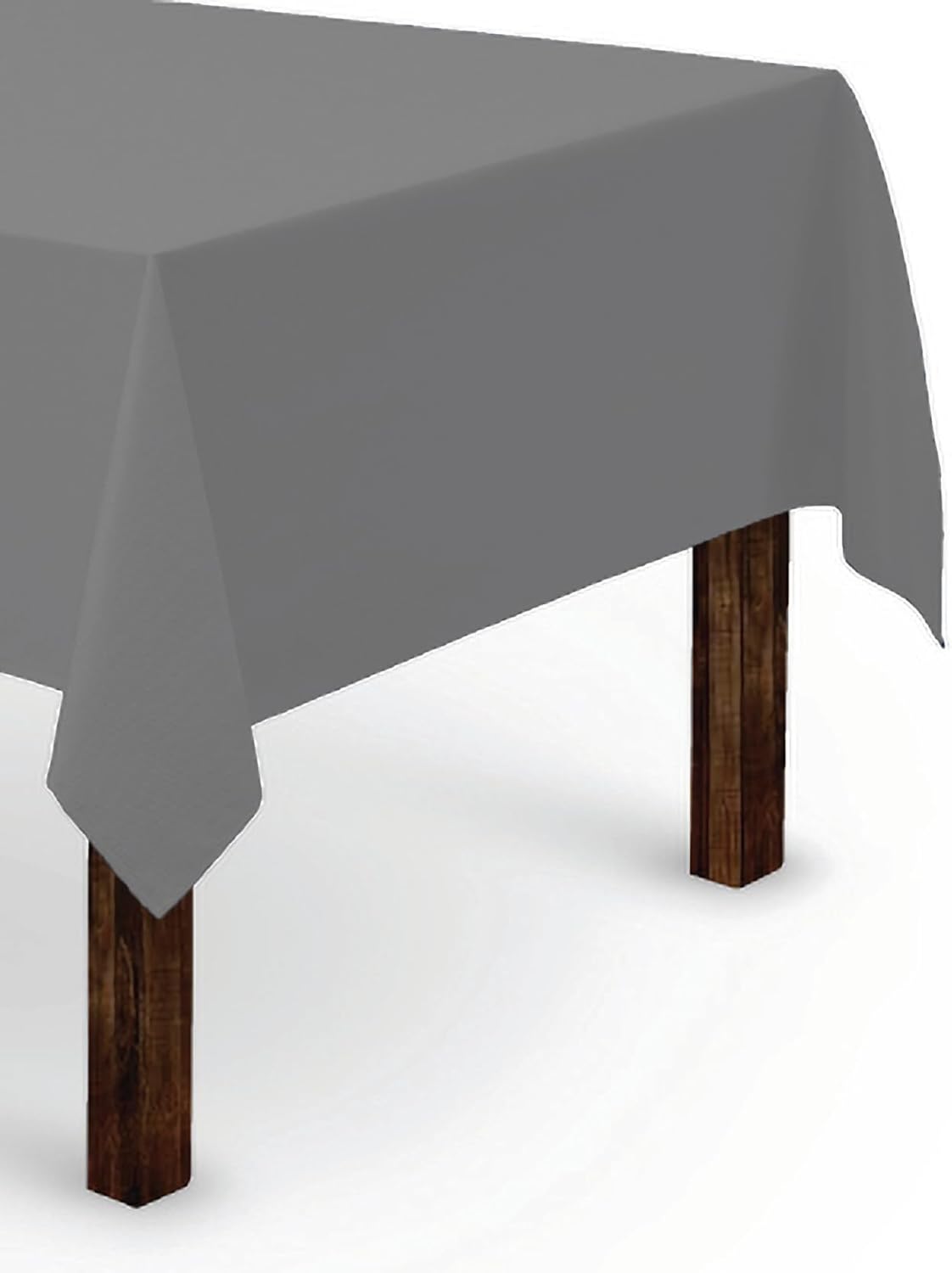 Gee Di Moda Rectangle Tablecloth - 60 x 84 Inch Charcoal - Heavy Duty Washable Polyester - For 5 Ft