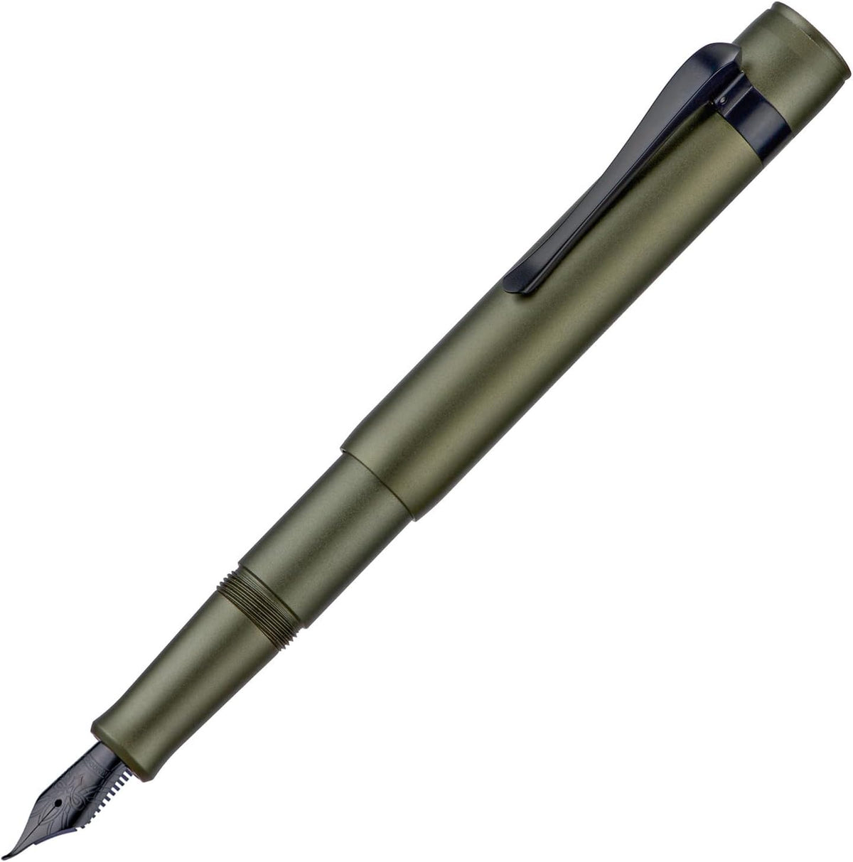 Hongdian M2 Black Forest Mini Fountain Pen, Bent Nib & Sleek Shape Aluminium Short Pocket Travel