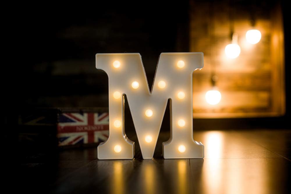 Foaky LED Letter Lights Sign Marquee Light Up Letters Sign for Night Light Wedding/Birthday Party