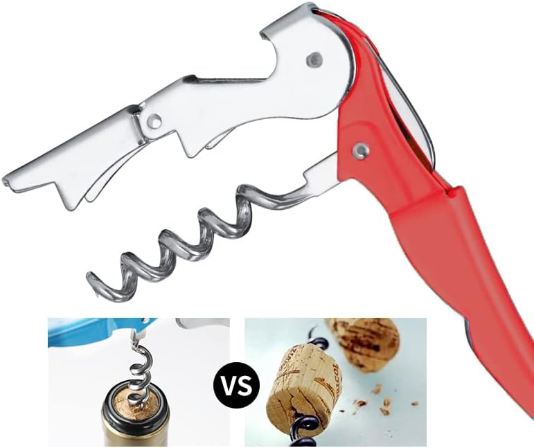 Professional Waiter Corkscrew Wine Openers Set, Heavy Duty Stainless Steel Hinges Wine Key for
