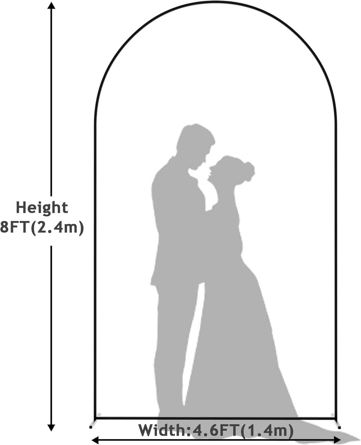 Wokceer Wedding Arch Backdrop Stand 8 FT Metal Backdrop Arch Stand for Wedding Ceremony Birthday