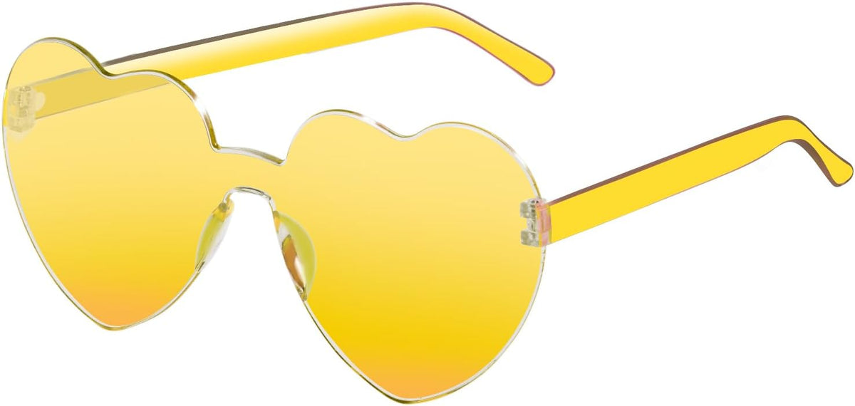 12 Pairs Heart Shaped Sunglasses for Women Colorful Glasses Fun Trendy Transparent Heart Sunglasses
