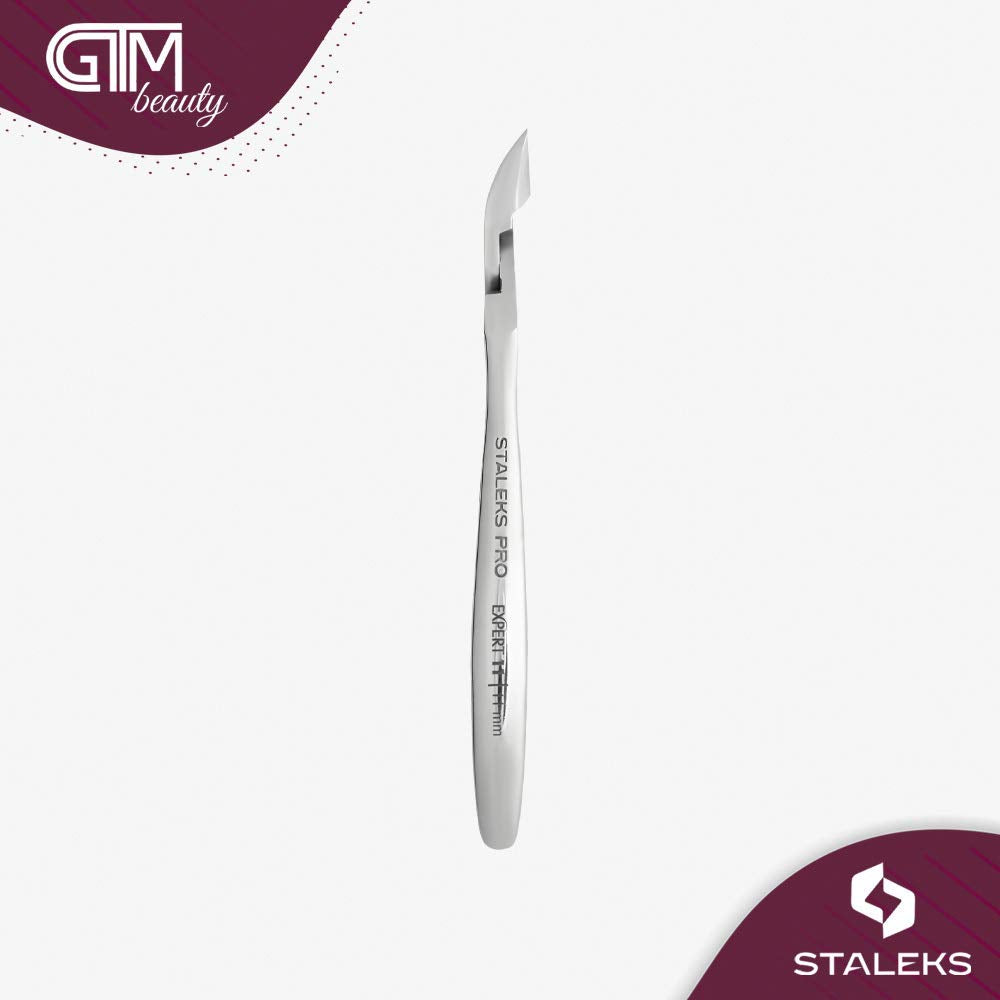 Staleks EXPERT 11 Cuticle Nippers 11 mm – Elongated Ergonomic Handles – Straight Blades with