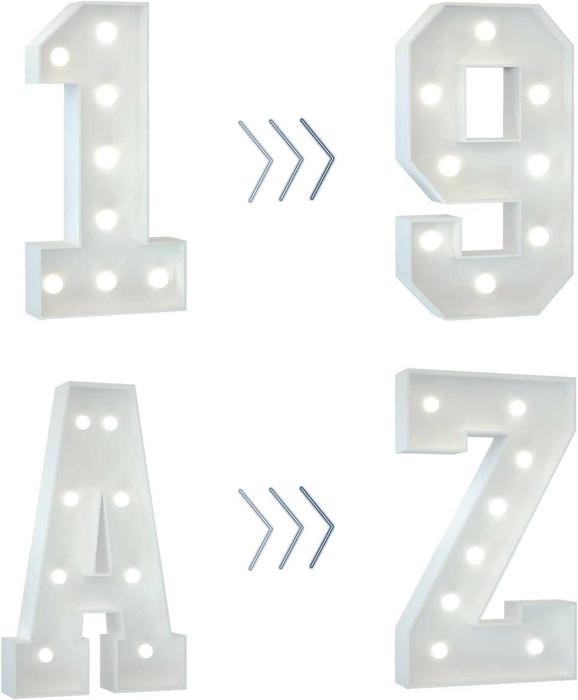 Marquee Numbers 3 Feet Tall Big Light Up Numbers 25th Birthday Decorations Women Men Graduation