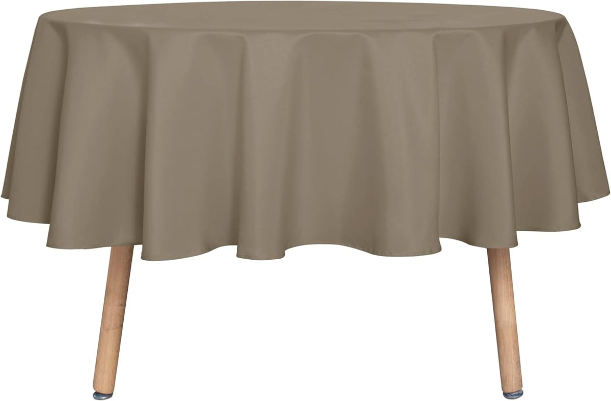 sancua Round Tablecloth - 60 Inch - Water Resistant Spill Proof Washable Polyester Table Cloth