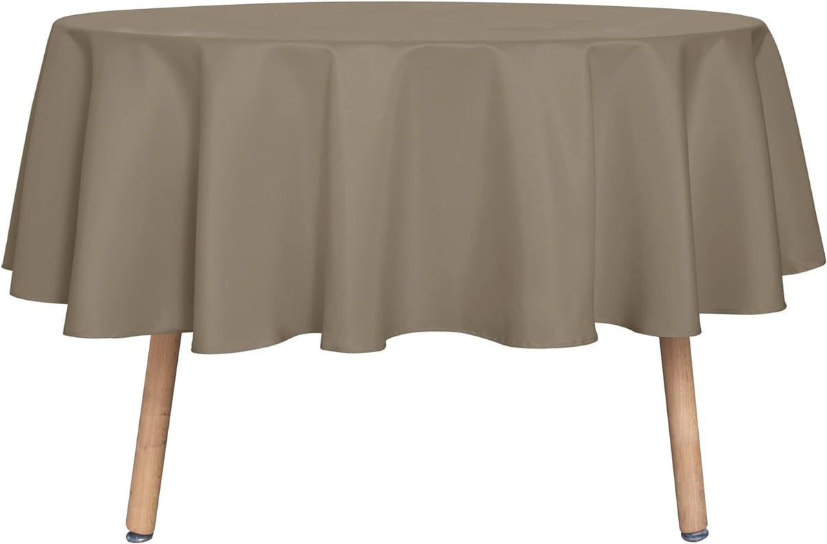 sancua Round Tablecloth - 70 Inch - Water Resistant Spill Proof Washable Polyester Table Cloth