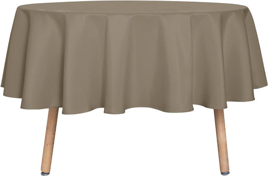 sancua Round Tablecloth - 70 Inch - Water Resistant Spill Proof Washable Polyester Table Cloth