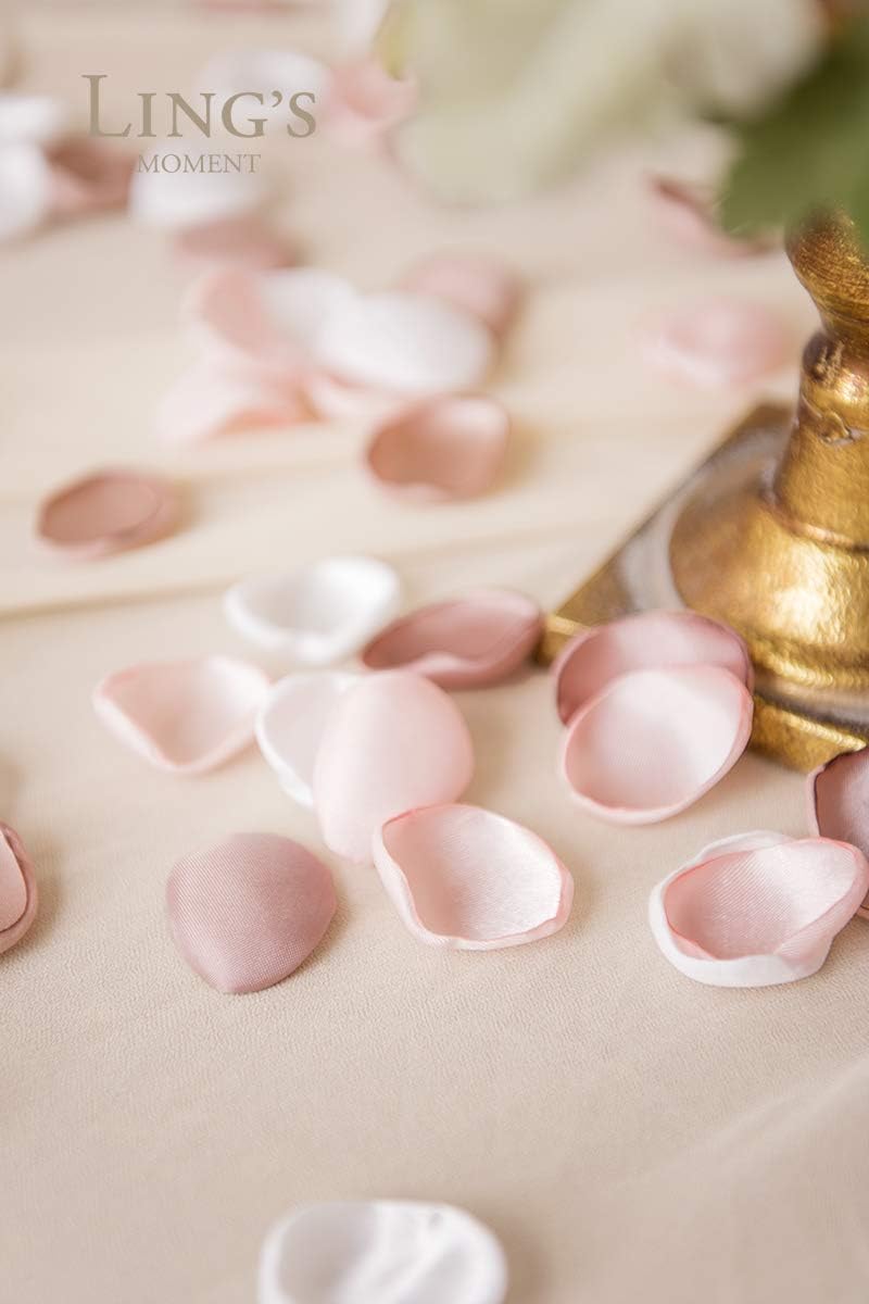 Ling's Moment Rose Petals, Silk Flower Petals for Wedding/Aisle/Flower Girl Baskets/Table