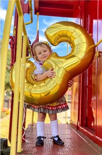 40 Inch Gold 3 Large Number Balloon, 3 13 23 30 33 Wednesday Golden Birthday Party Decorations