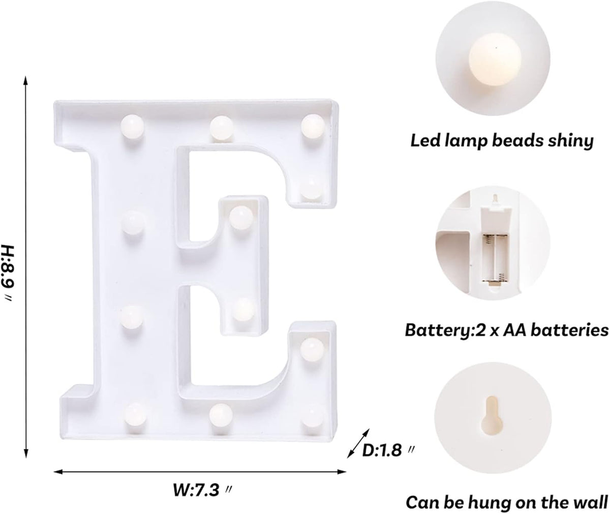 Foaky LED Letter Lights Sign Marquee Light Up Letters Sign for Night Light Wedding/Birthday Party