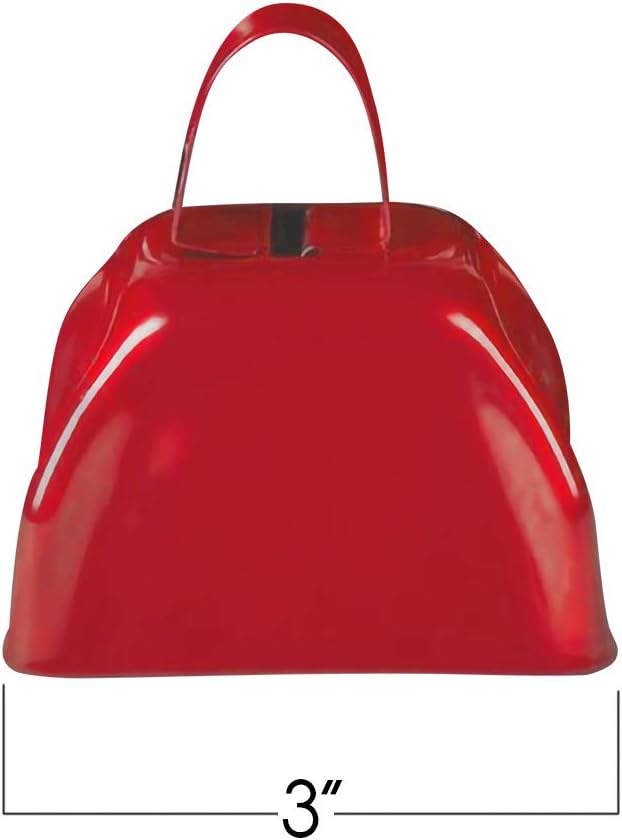ArtCreativity 3 Inch Metal Cowbells Set - Pack of 4 - Loud Metal Cowbell Noisemakers with Handles
