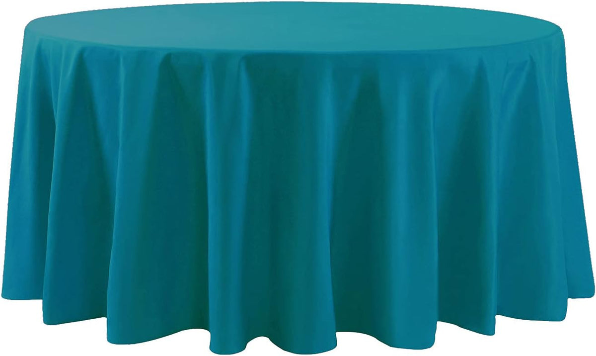 120 inch Round Tablecloth Washable Polyester Table Cloth Decorative Table Cover for Wedding Party