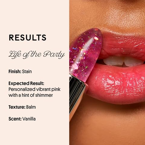 Winky Lux Lavender & Rainbow Glitter Confetti Balm - Hydrating ph Lip Balm, Natural Pink Tint with