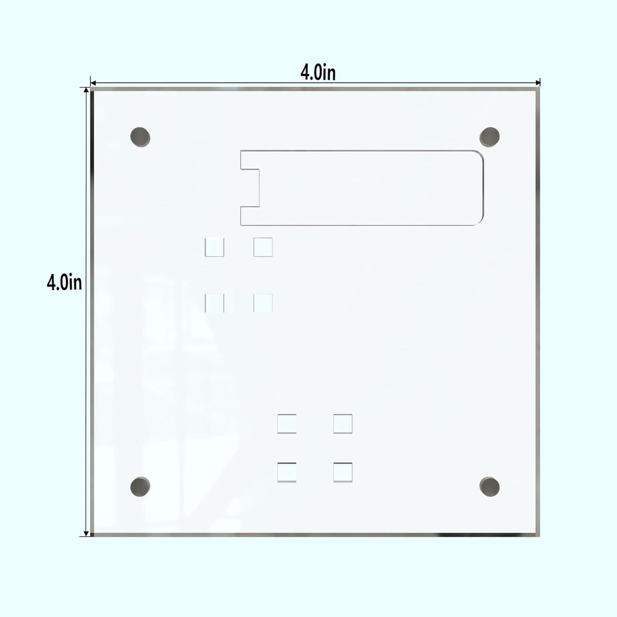 HELPLEX Picture Frames, 3 Pack 4x4 inch Acrylic Picture Frame Clear 4 x 4 Photo Frames Magnetic