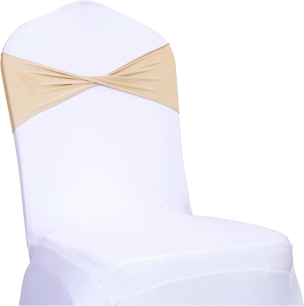 MDS Pack of 150 Spandex Chair Sashes Bows Elastic Stretch Dining Chair Bands Ties Without Slider