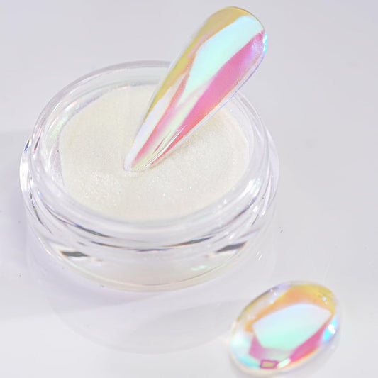 Pretty Diva Mermaid Chrome Nail Powder, Aurora Iridescent Chrome Powders for Nails Unicorn Nail