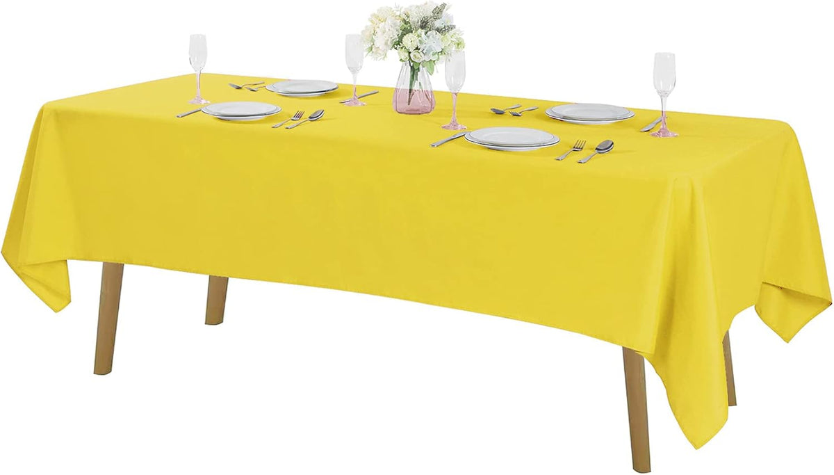 Rectangle Tablecloth 60x84 inch Washable Polyester Fabric Table Cloth for Wedding Party Dining