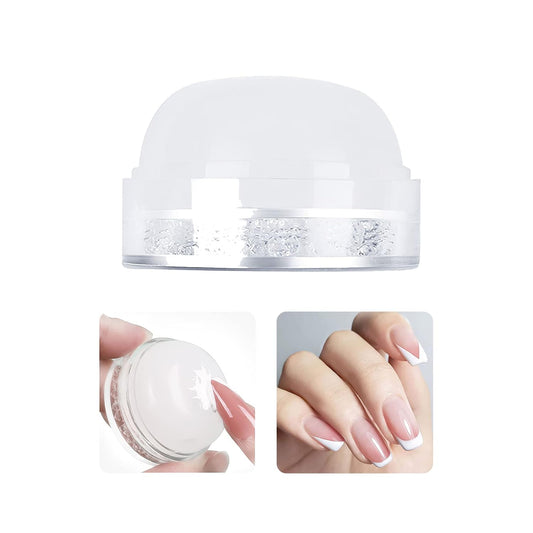 Nail Art Stamper - Clear Silicone Stamper with Scraper, Transparent Jelly for DIY Manicure & Nail