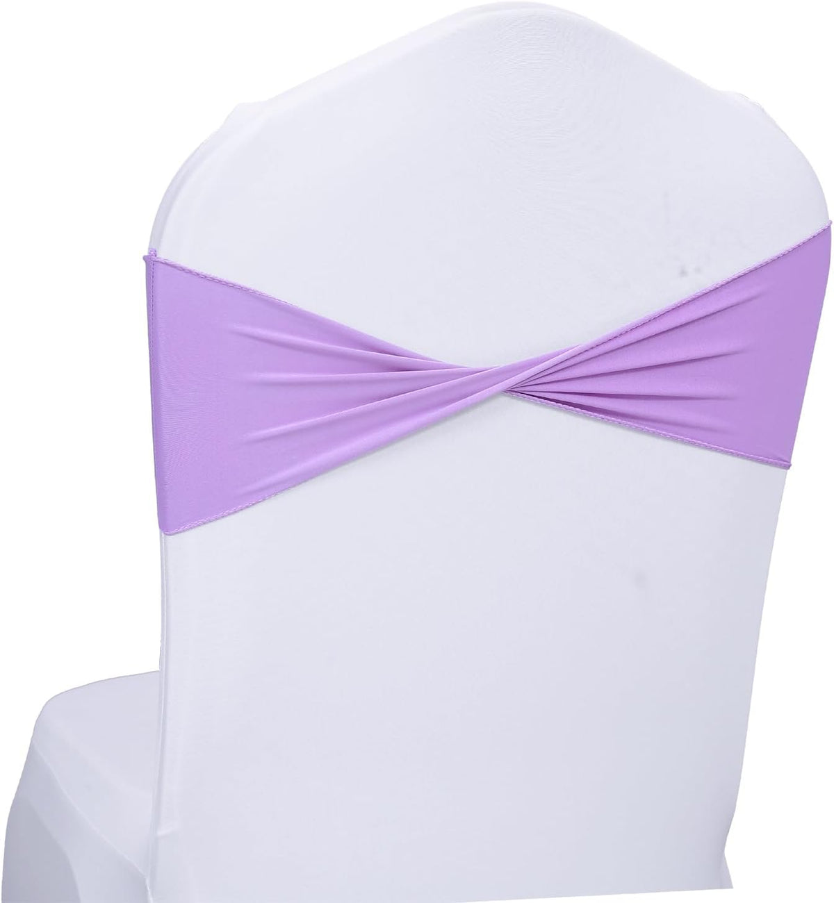 MDS Pack of 200 Spandex Chair Sashes Bows Elastic Stretch Dining Chair Bands Ties Without Slider