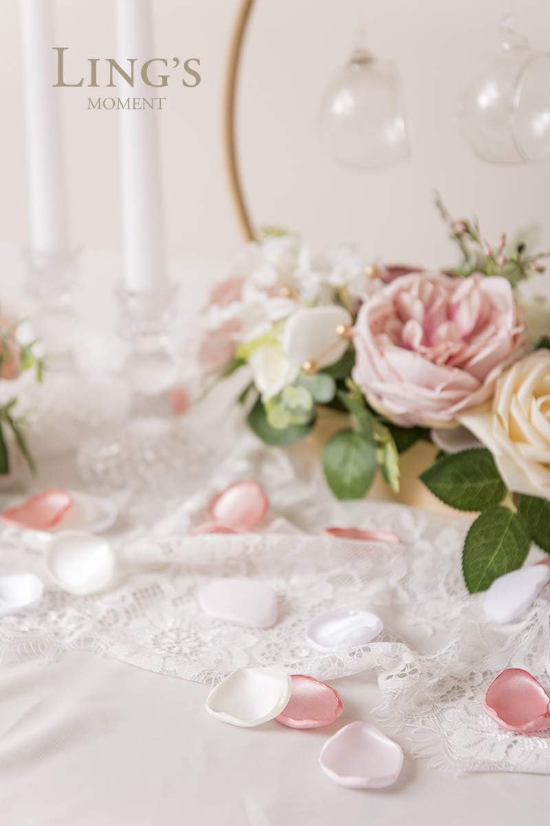 Ling's Moment Rose Petals, Silk Flower Petals for Wedding/Aisle/Flower Girl Baskets/Table