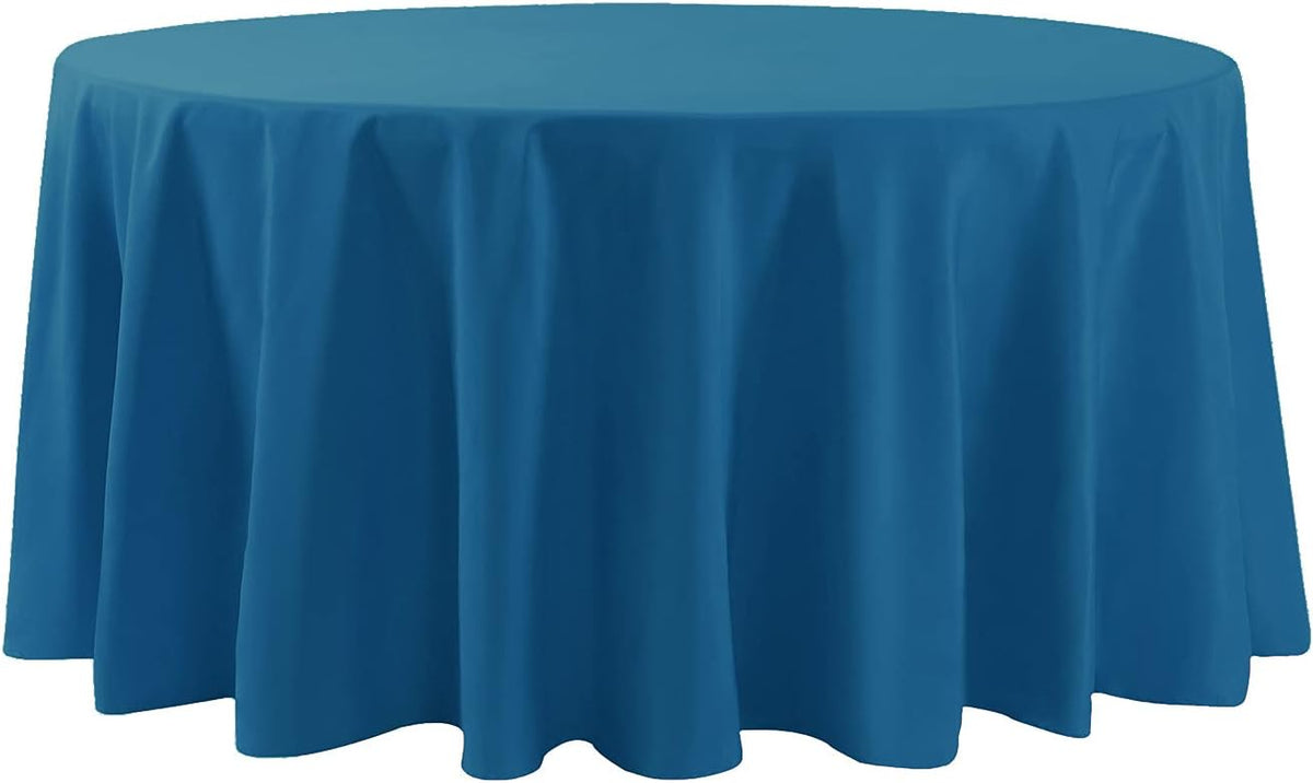 108 inch Round Tablecloth Washable Polyester Table Cloth Decorative Table Cover for Wedding Party