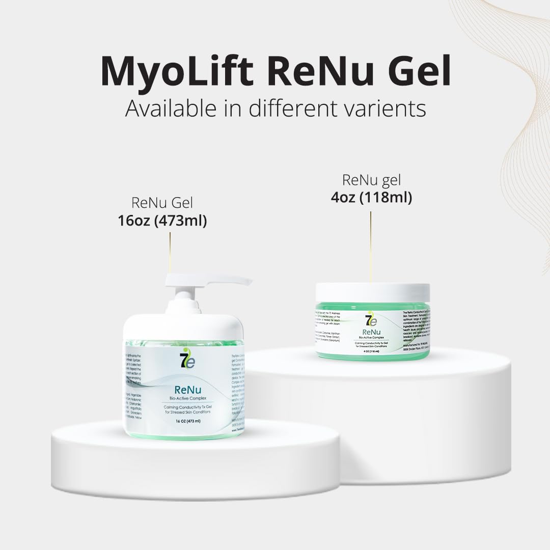7eWellness Myolift ReNu Conductive Gel for Microcurrent, Renu Microcurrent Conductive Gel for Face