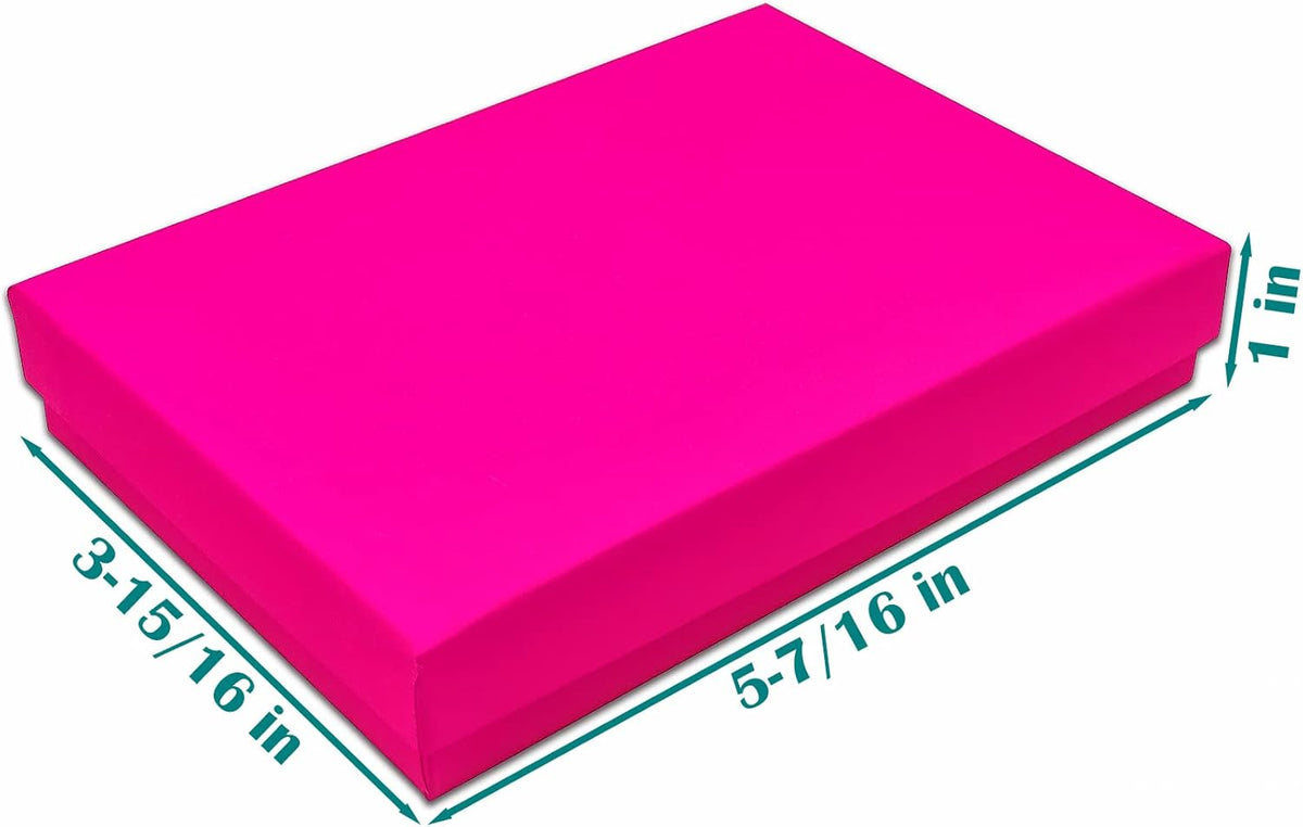 TheDisplayGuys - 25-Pack #53 Kraft Paper Cardboard Gift Boxes/Jewelry Cases w. Cotton Padding & Lid
