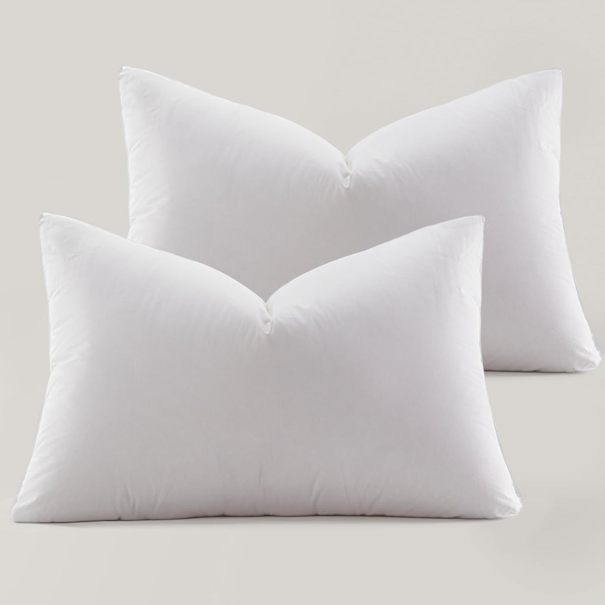 Globon Ultra Soft Down Pillow Queen Size Set of 2, All Down Filled Bed Pillow for Sleeping, 100%