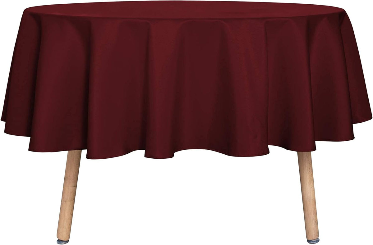 sancua Round Tablecloth - 60 Inch - Water Resistant Spill Proof Washable Polyester Table Cloth