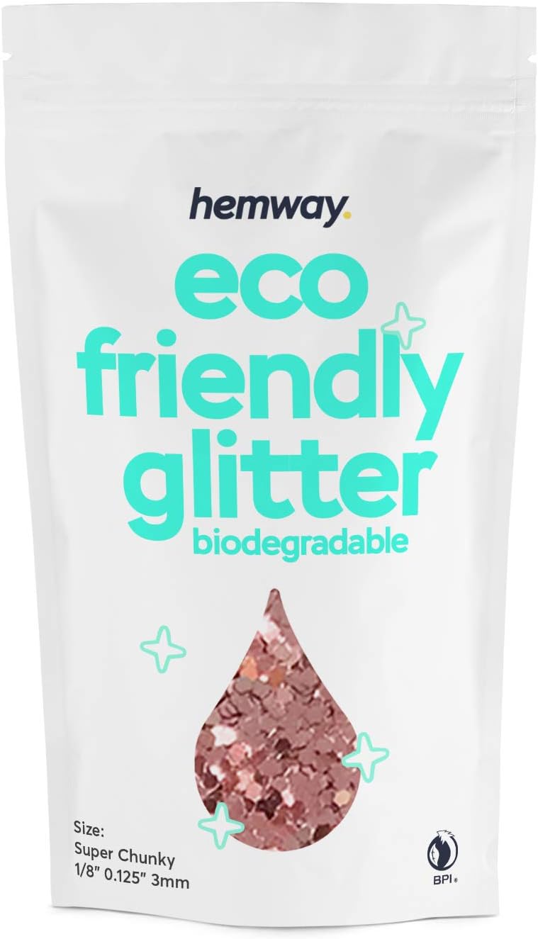 Hemway Biodegradable Glitter Eco Friendly - 100g/3.5oz Bio Cosmetic Safe Sparkle Vegan for Face