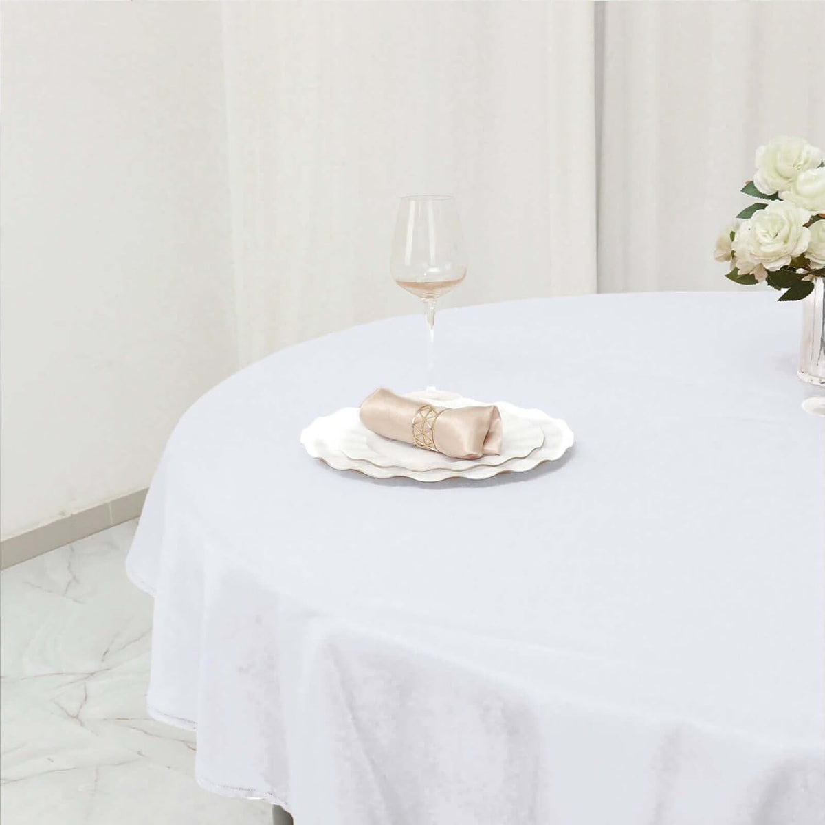 Efavormart Round Tablecloth, 70 Inch Stain & Wrinkle Resistant Washable Table Cloth, Decorative